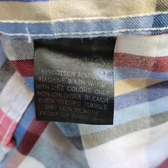 Brooklyn State Men Shirt 4XL Short Sleeve Button Up Casual Blue Red PLA51E - Picture 7 of 8